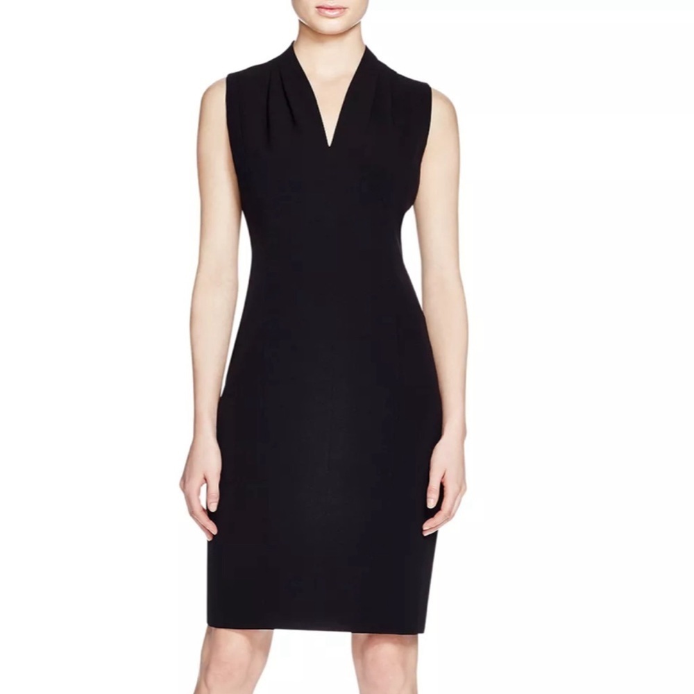 Norma Kamali Ruched Empire Waist Dress in Black